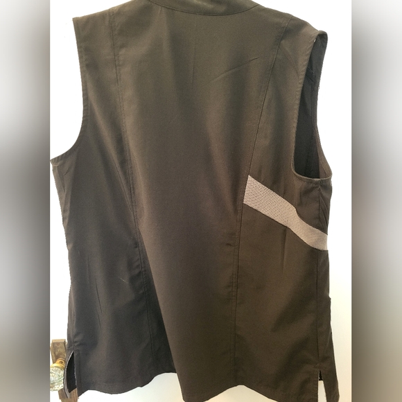 💥4 for $30💥 Scrubletics black scrub zippered vest size MED - Picture 2 of 7